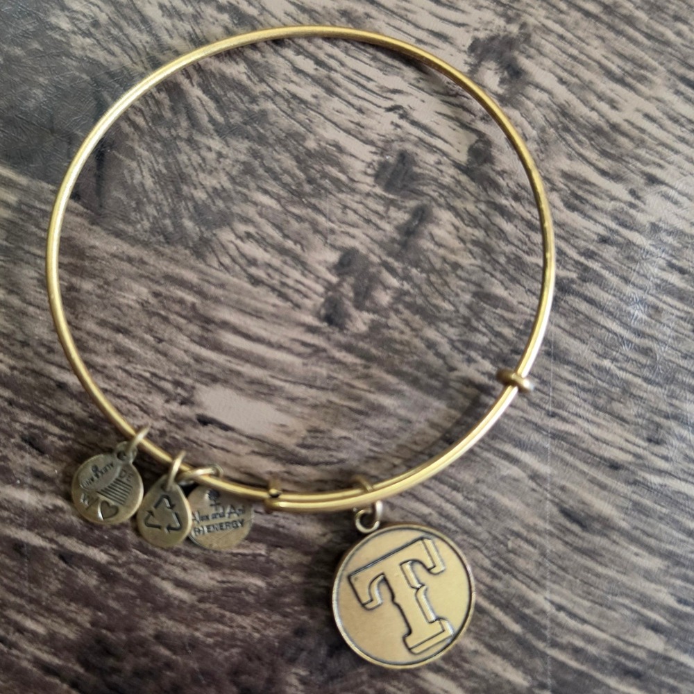 ALEX AND ANI Bangle Women OS Gold Texas Rangers MLB Logo Charm Bracelet